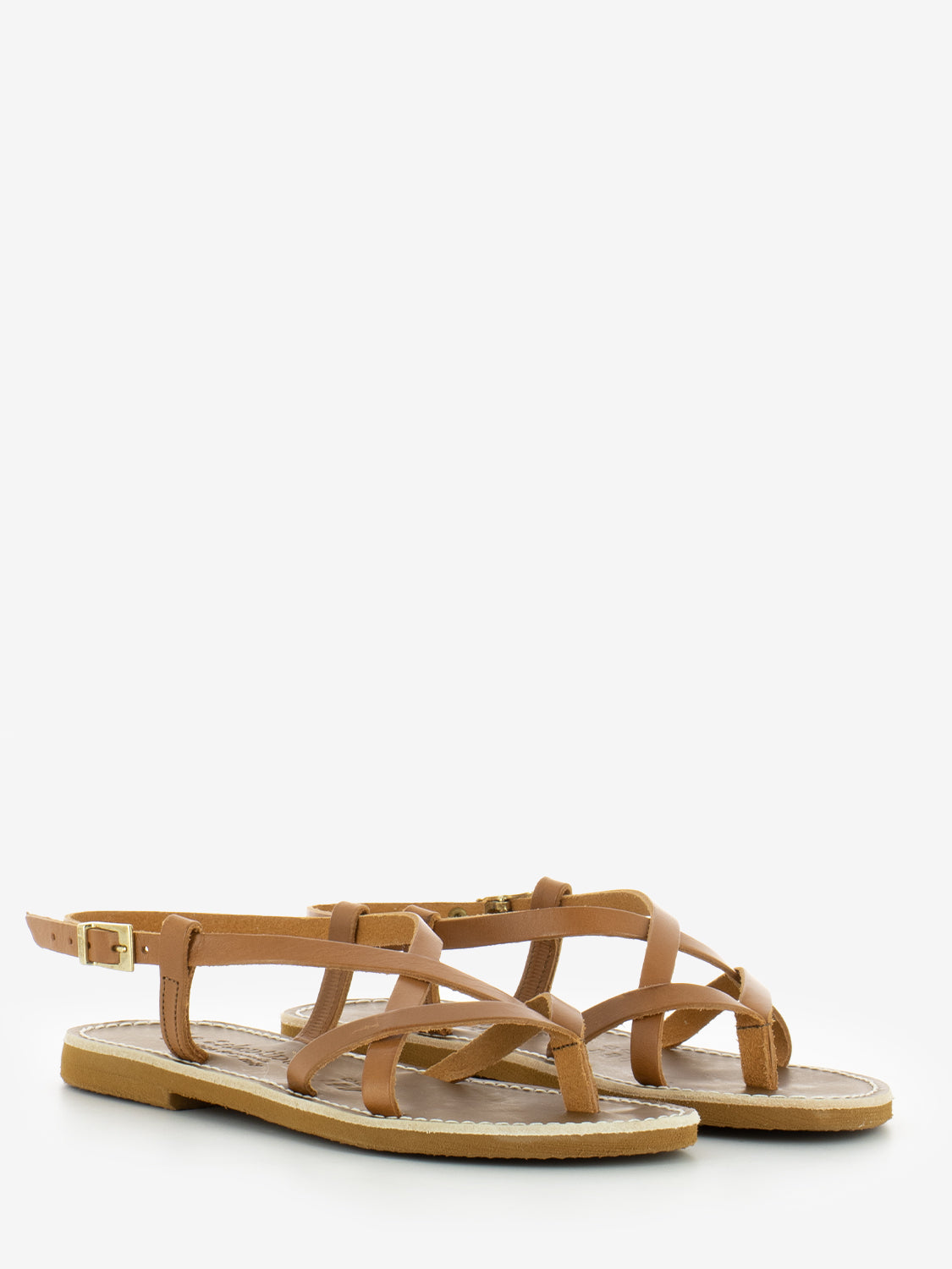 Leather cowhide thong sandals