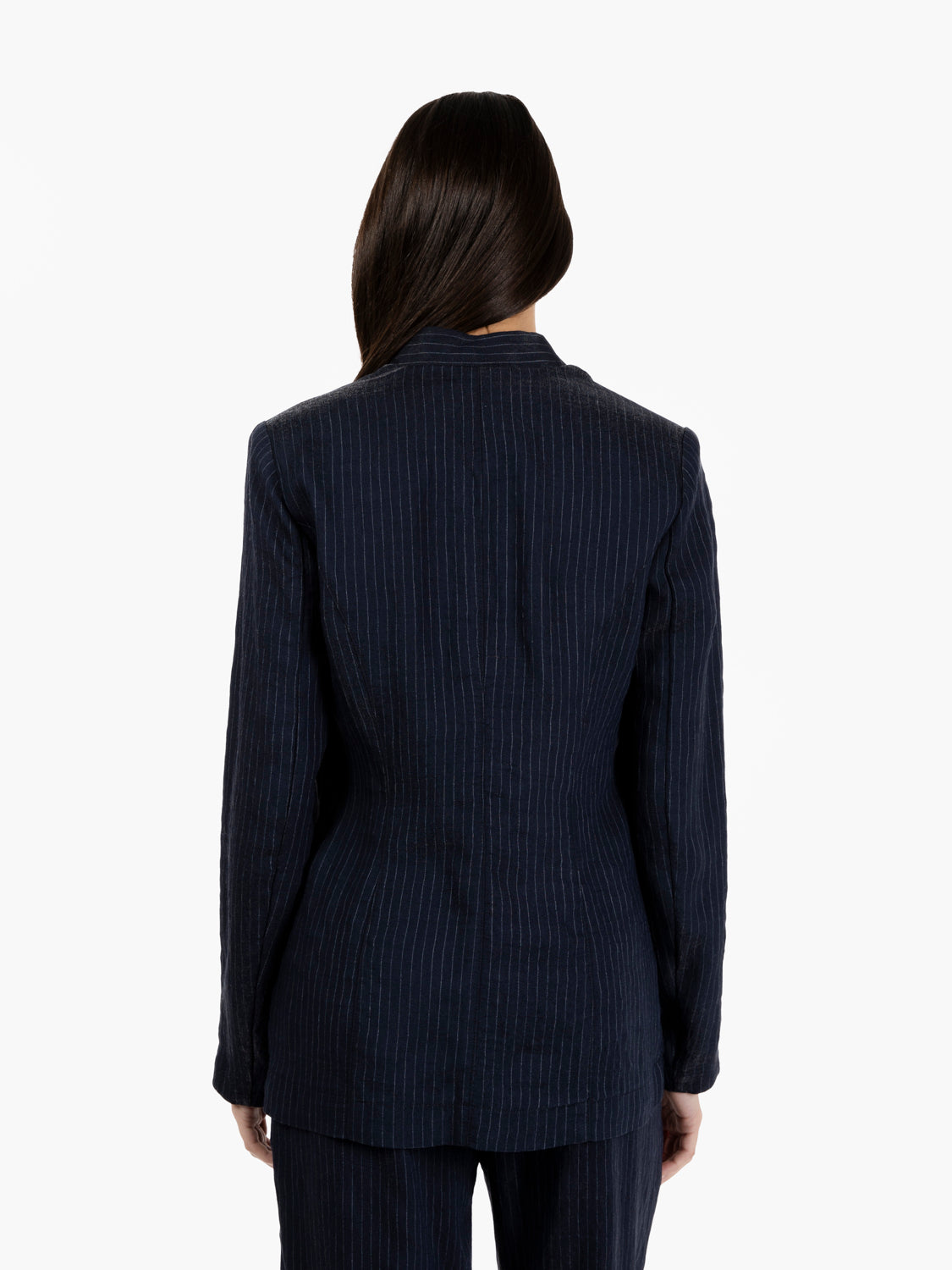 Blazer gessato mezzanotte