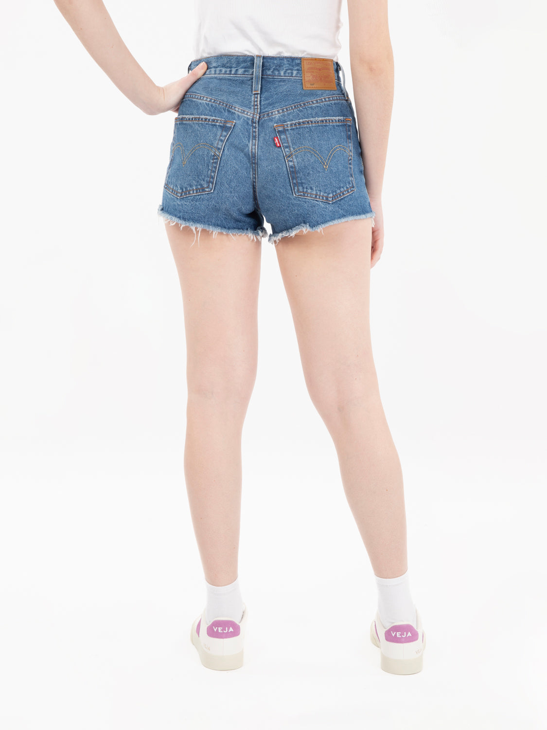 501® Shorts High Rise denim medio chiaro
