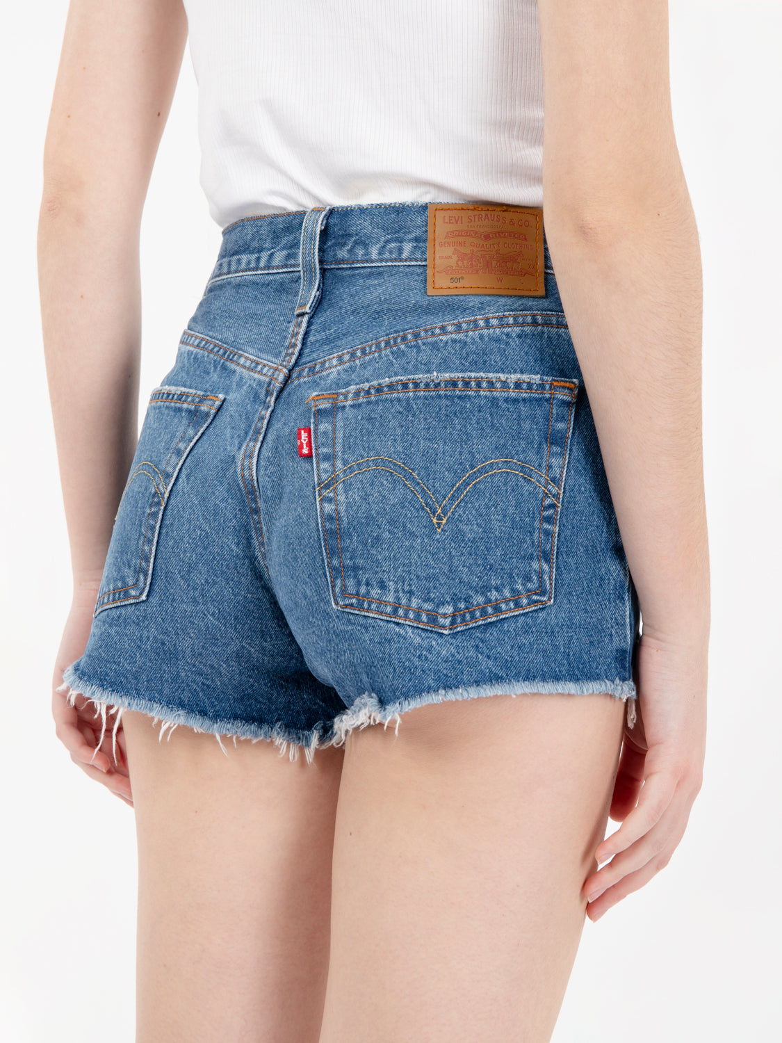 501® Shorts High Rise denim medio chiaro