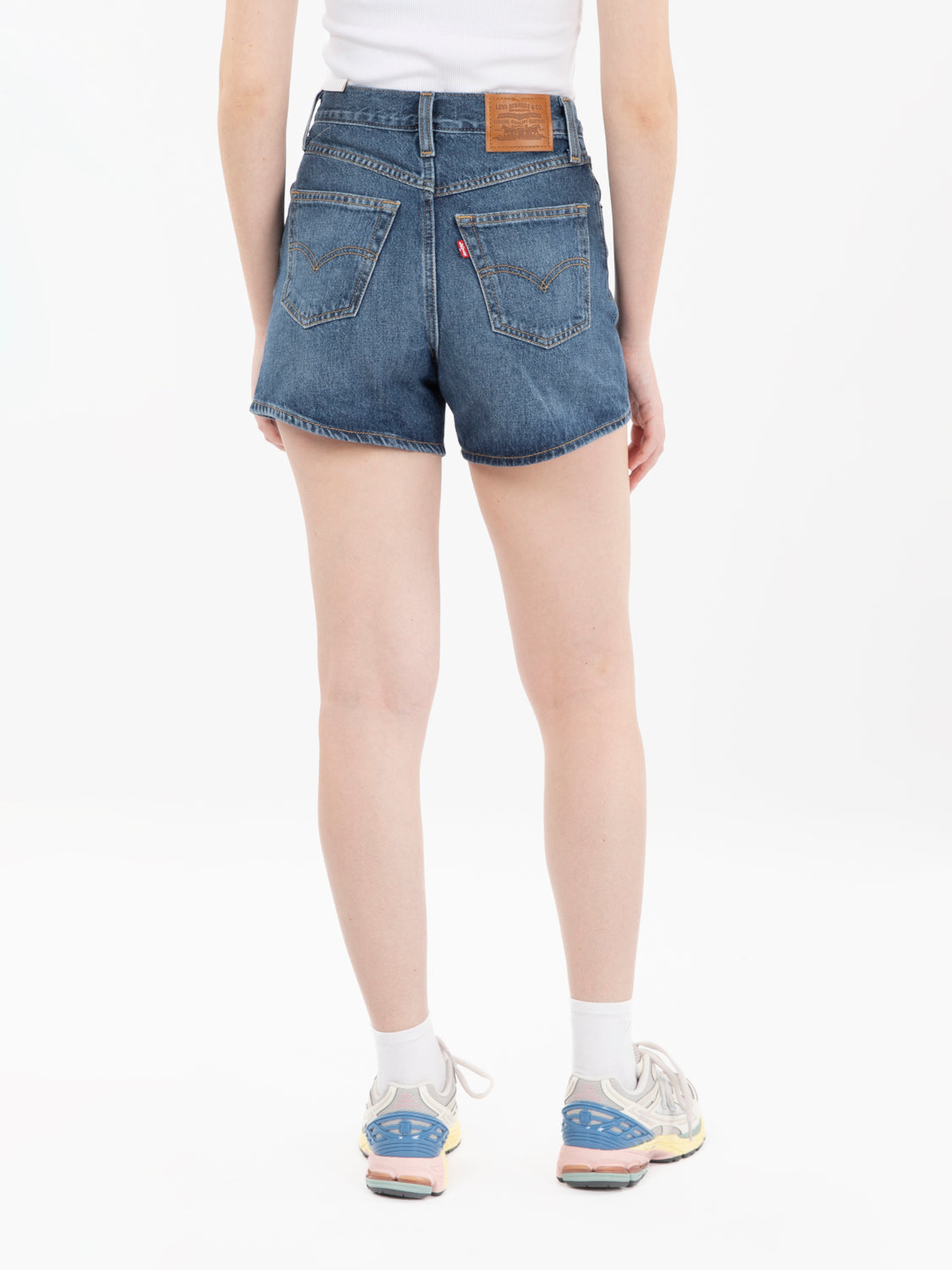 80s Mom Shorts denim medio scuro