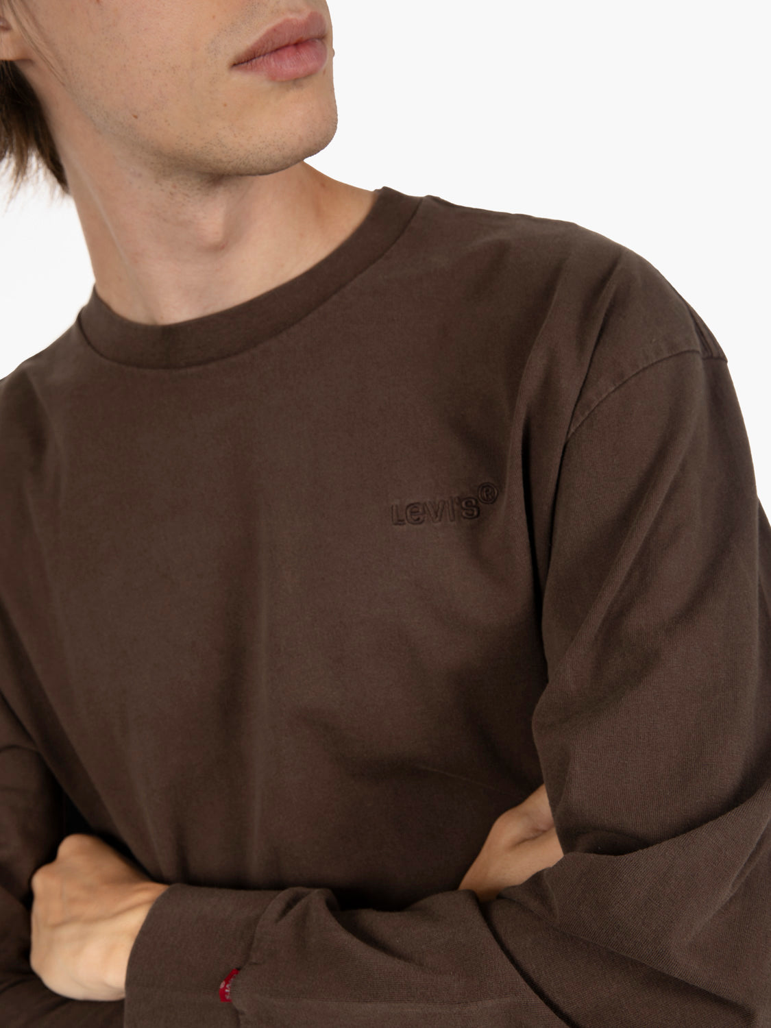 Long sleeve Authentic tee mineral brown