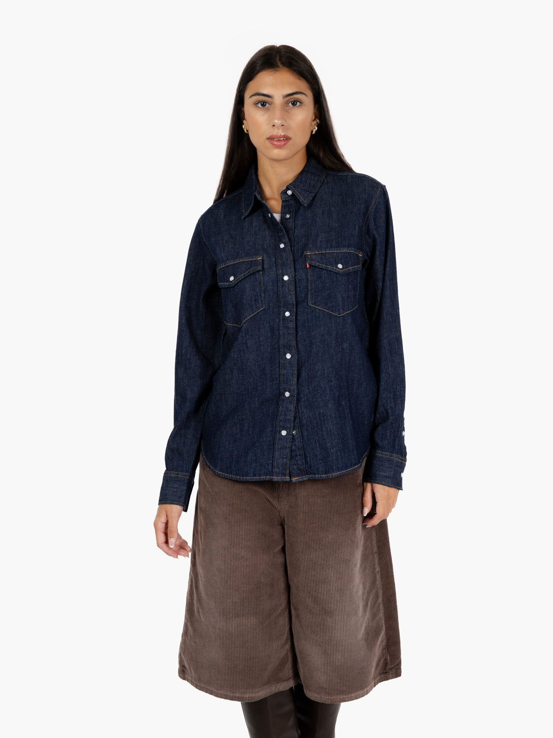 Shirt denim Icon Western blu