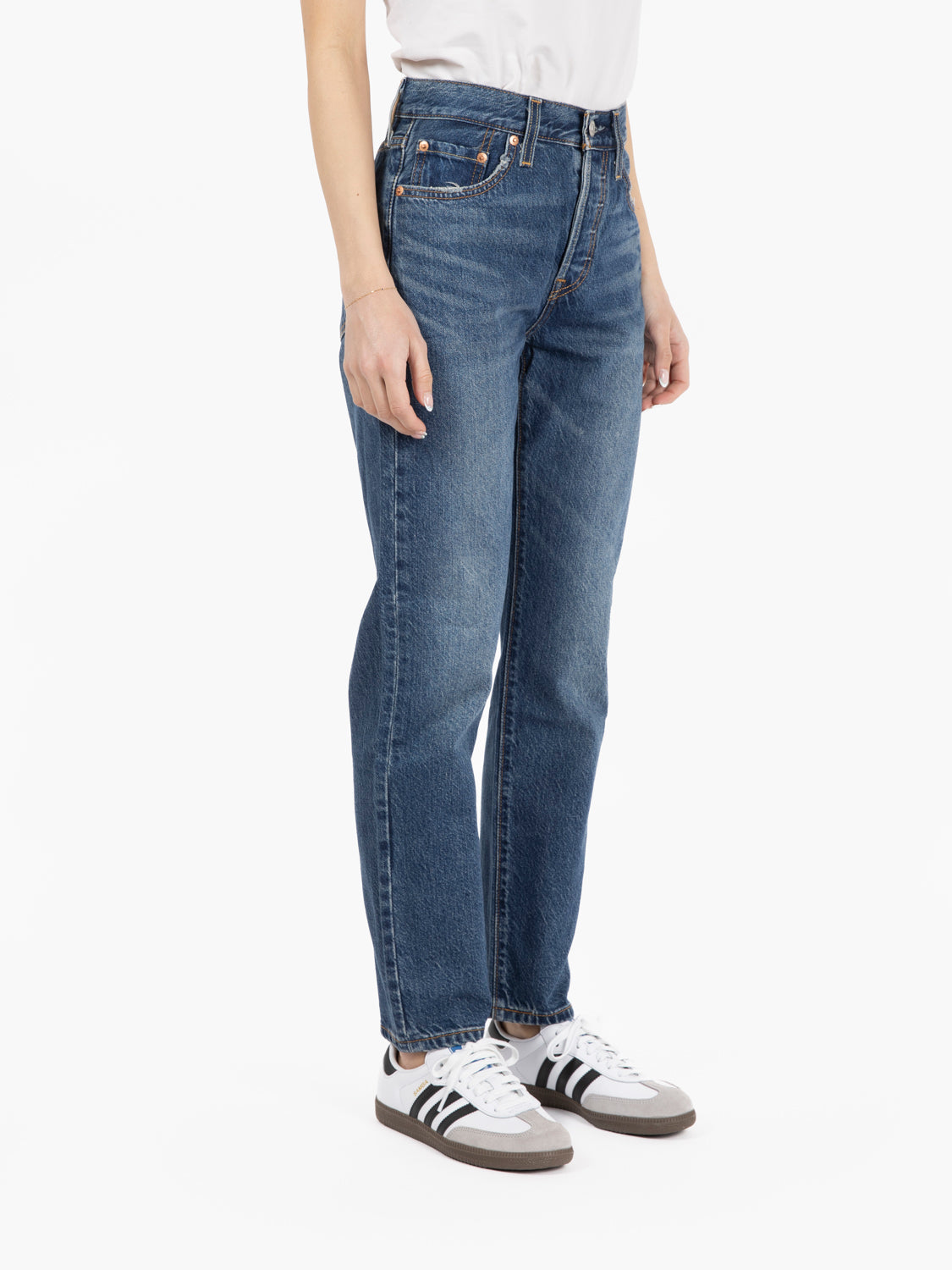 501 crop Lightweight Energy blue