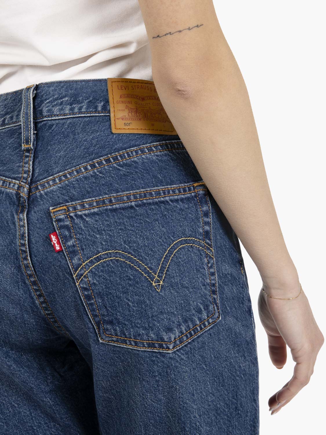 501 crop Lightweight Energy blue