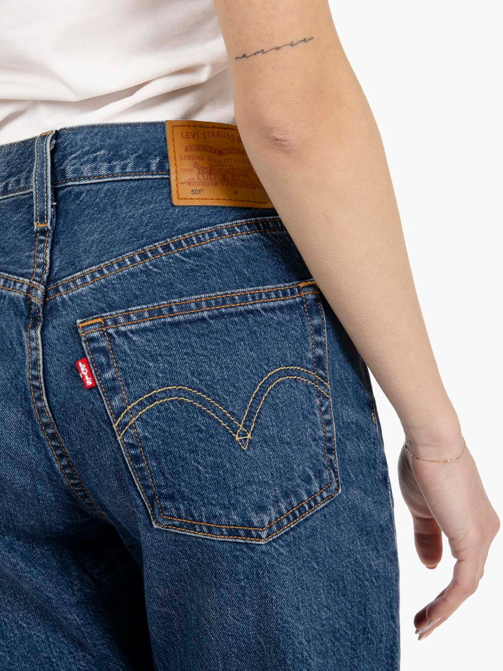 501 crop Lightweight Energy blue