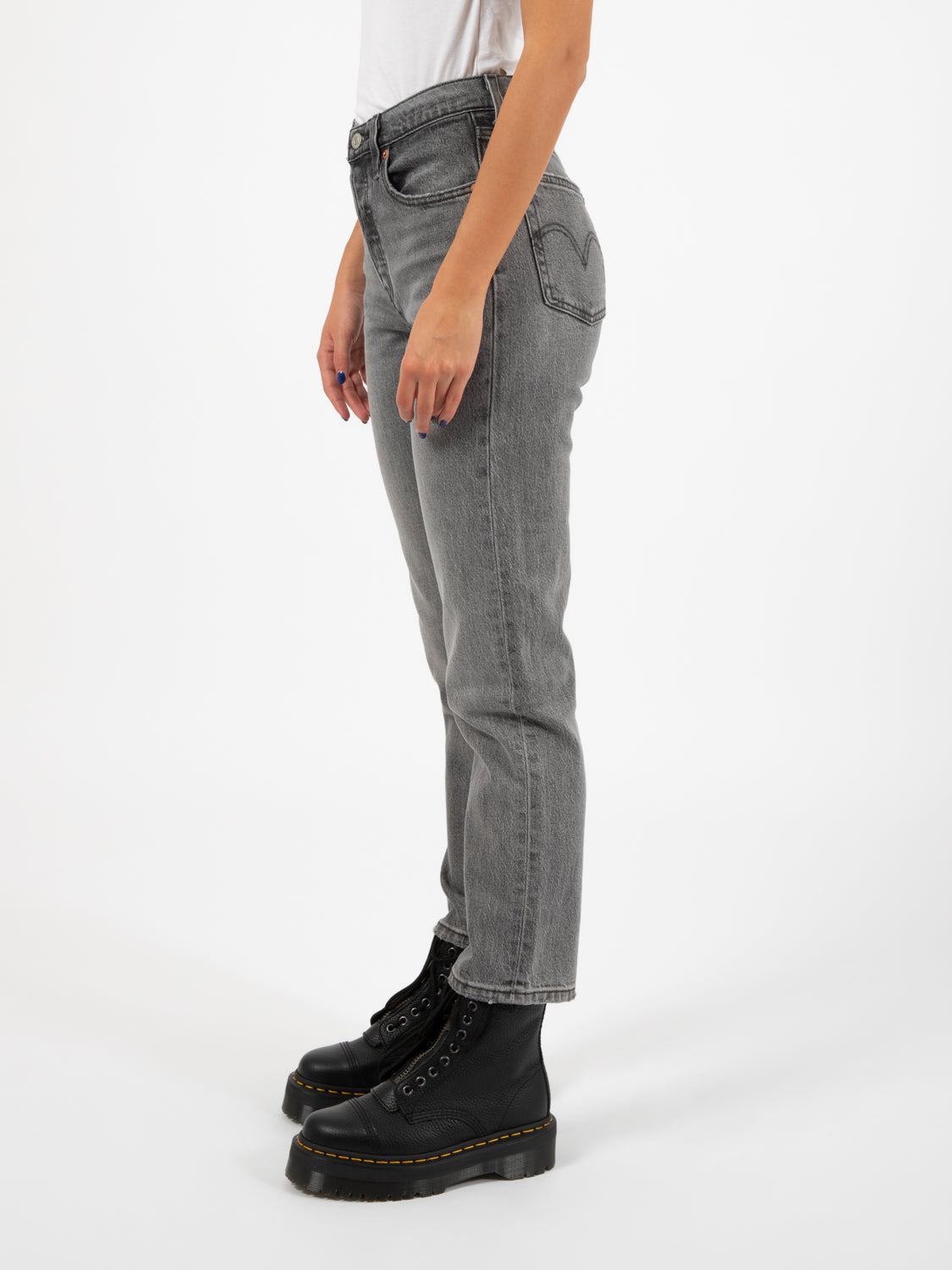 501® Original Cropped Gray Worn In
