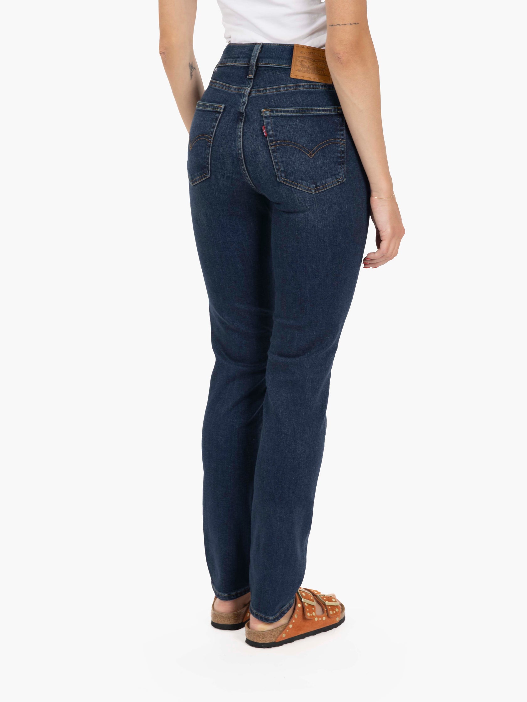 724 High Rise Straight Blue