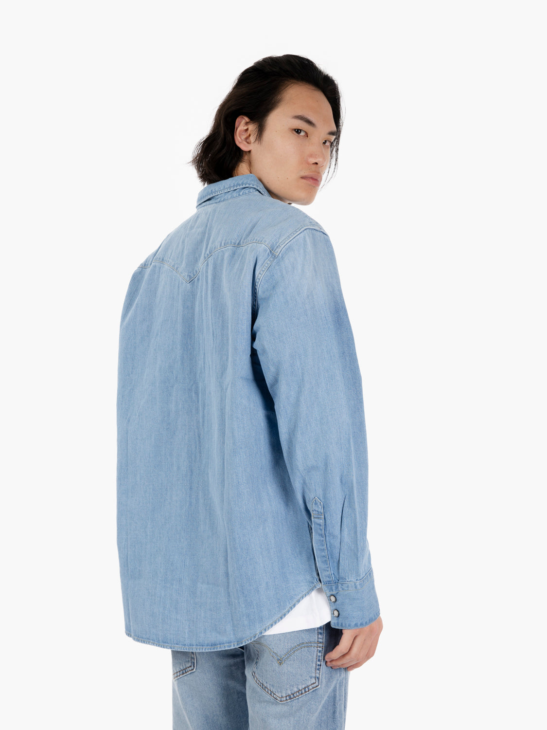Camicia Barstow western standard azzurro