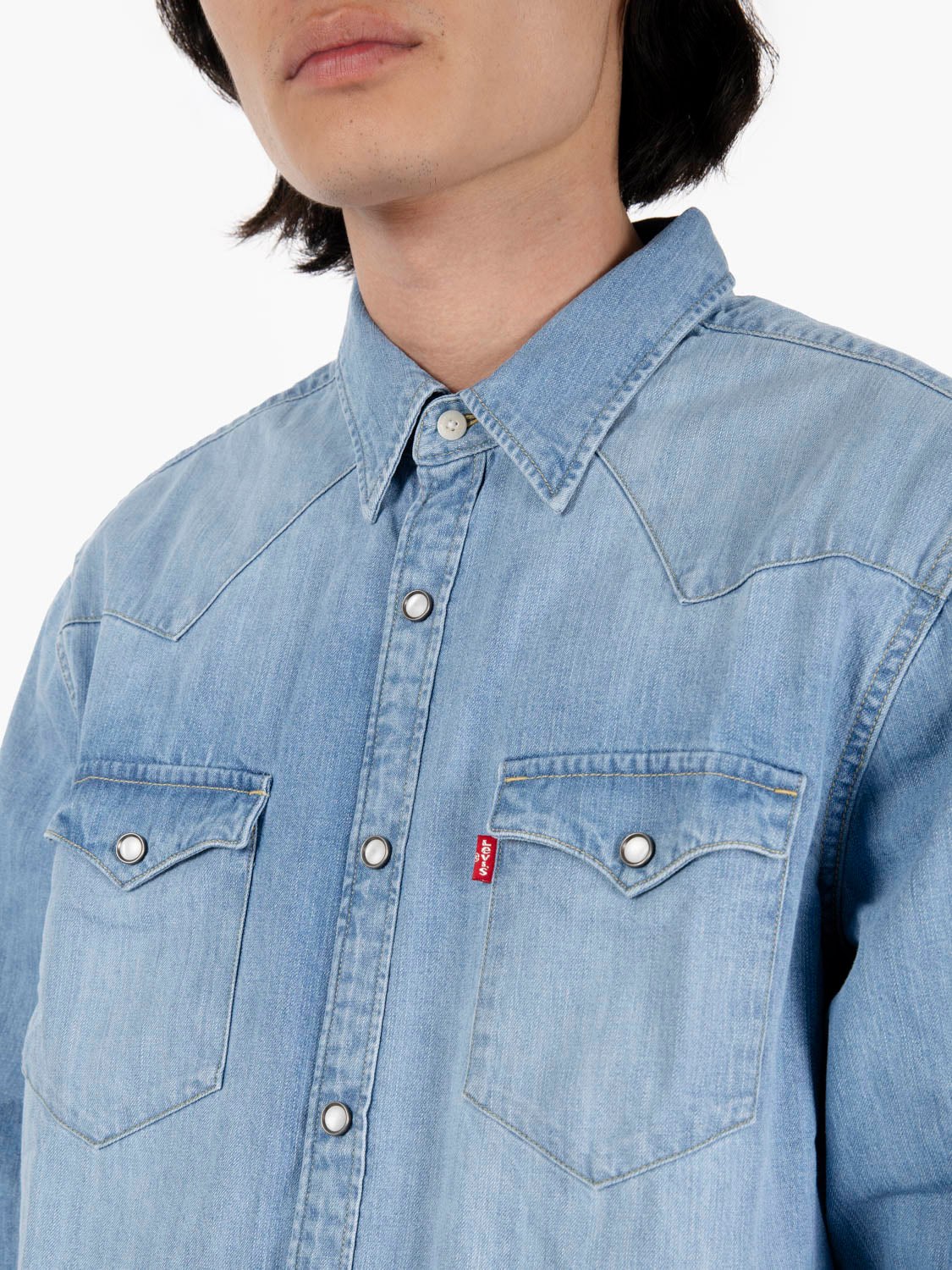 Camicia Barstow western standard azzurro