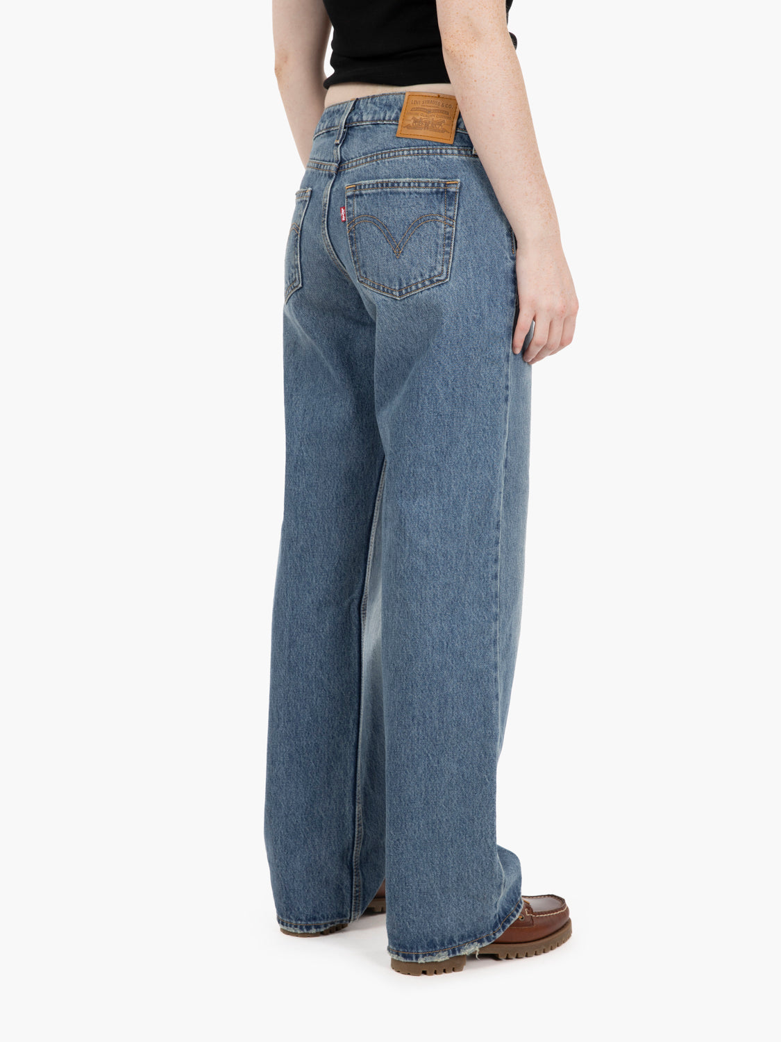 Low Loose Recused city denim blue stone