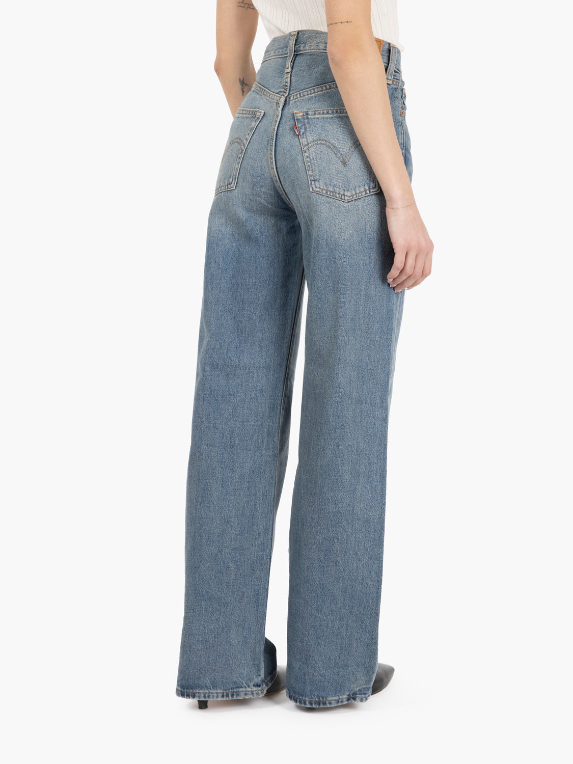 Ribcage wide leg lavaggio vintage tint