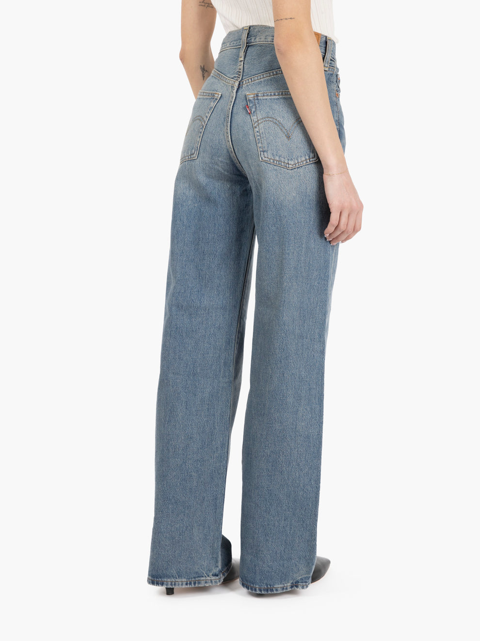 Ribcage wide leg lavaggio vintage tint