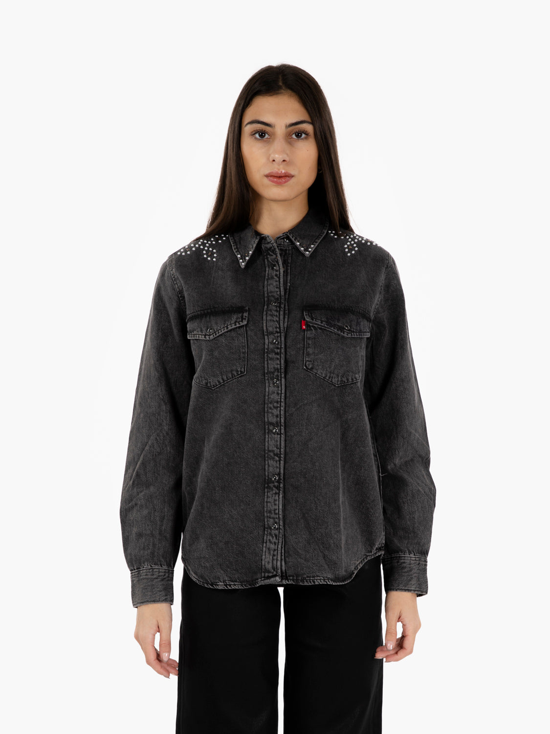 Denim shirt icon western black