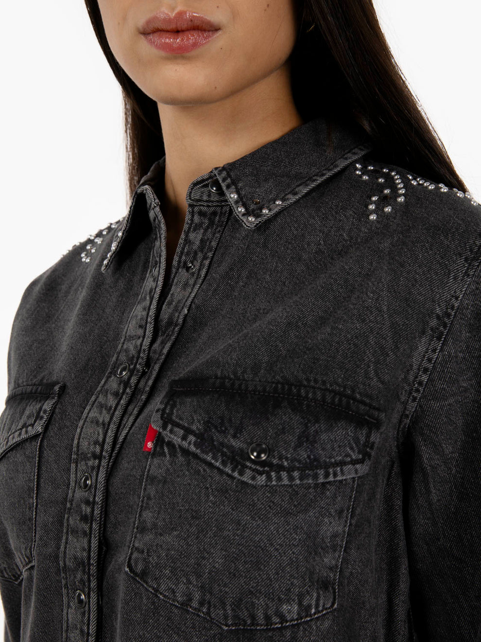 Denim shirt icon western black