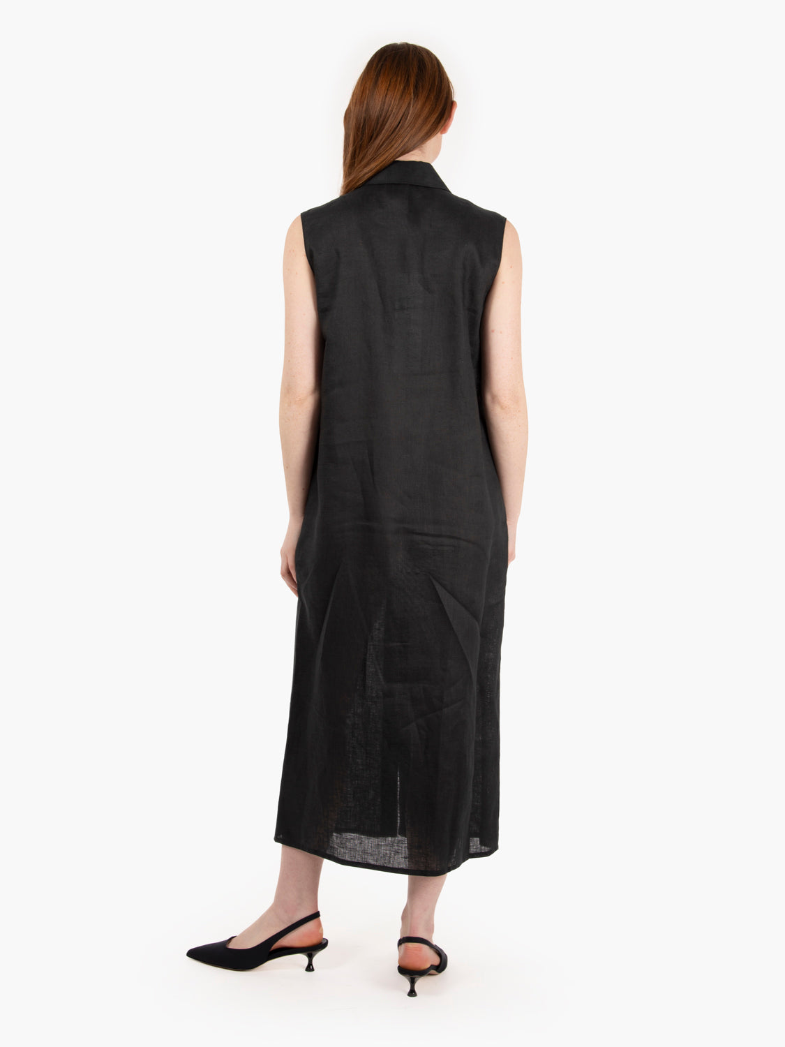 Sabina black shirt dress