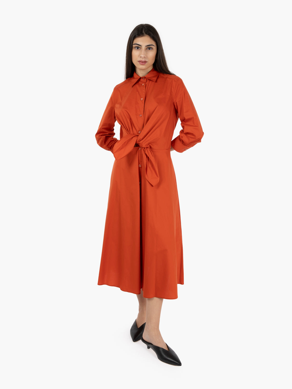 Amedeo maple midi dress