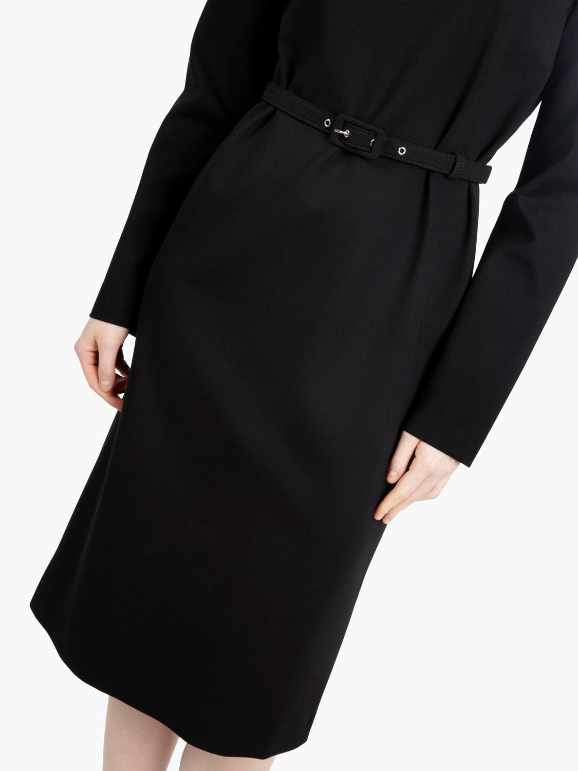 Natalie black midi dress