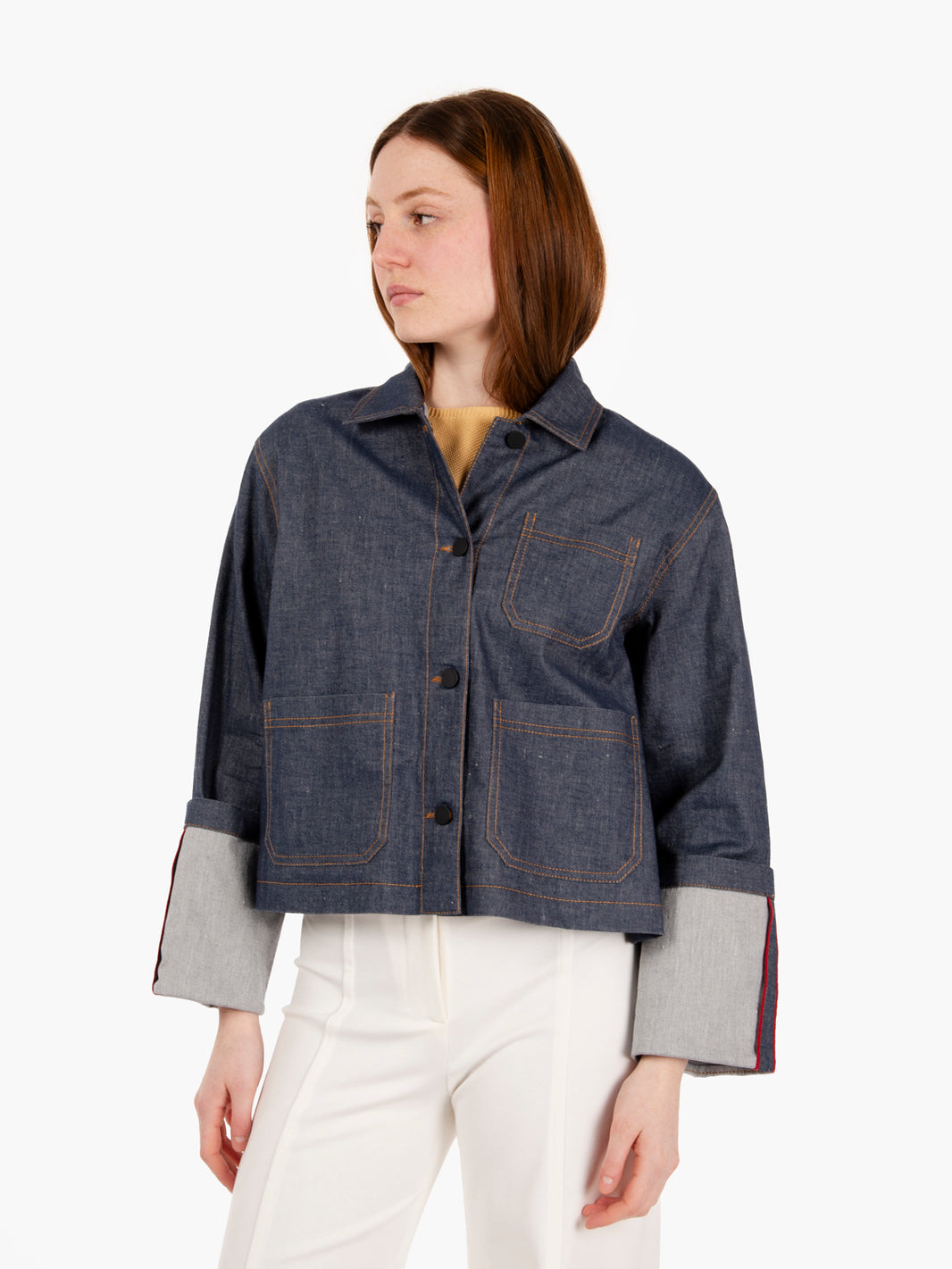 Giacca blu denim