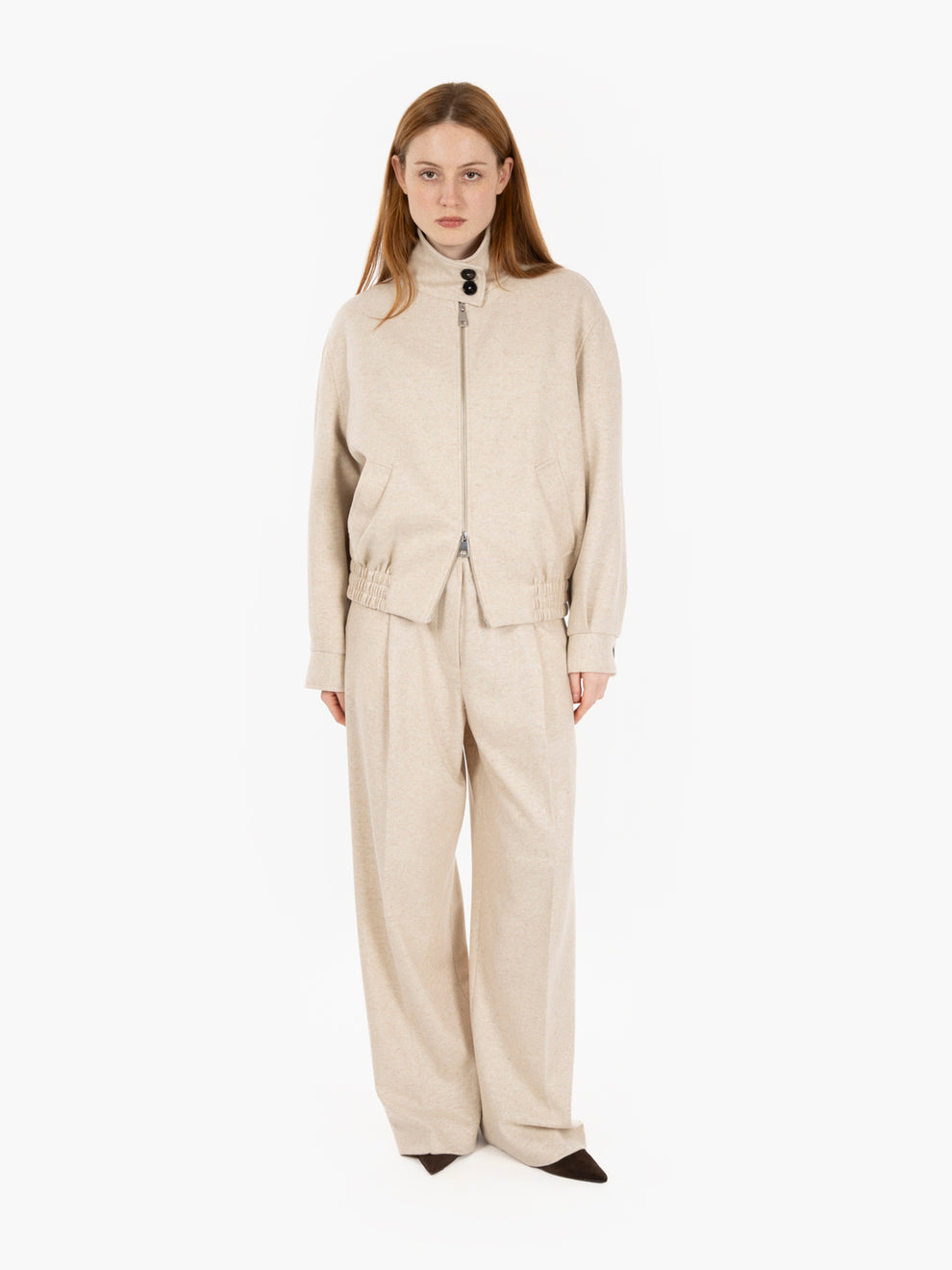 Pantaloni cashmere Arthur mocaccino