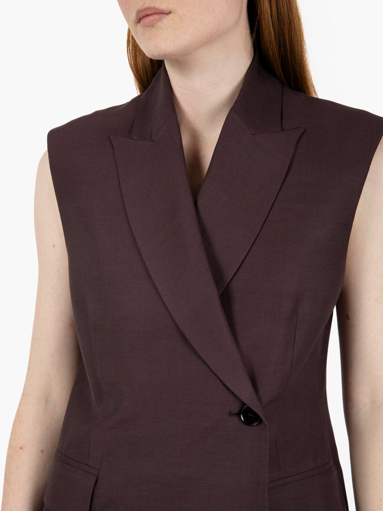 LIVIANA CONTI - Gilet Louis magma