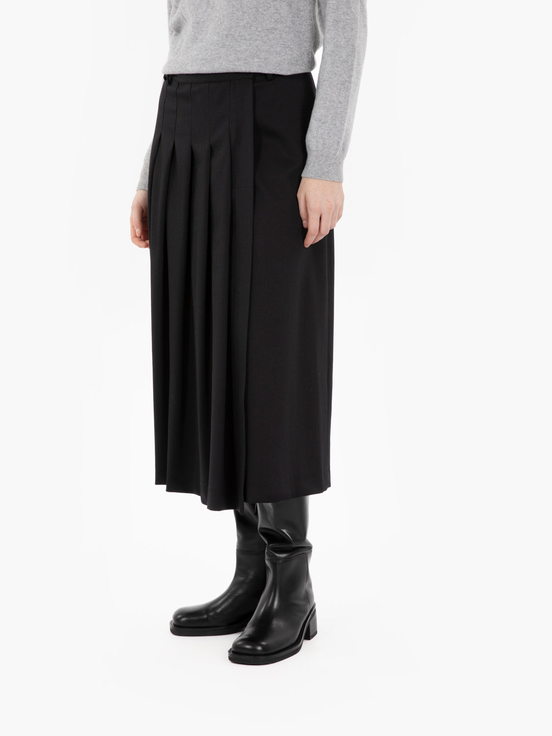 Cressida black midi skirt