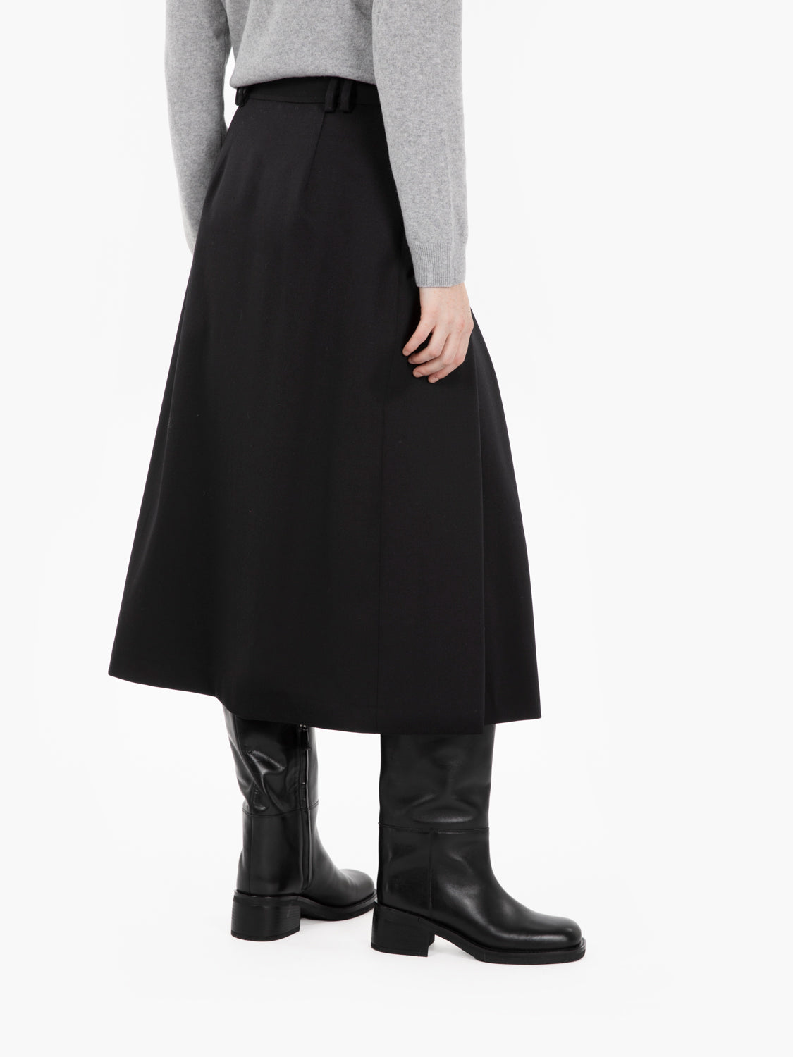 Cressida black midi skirt