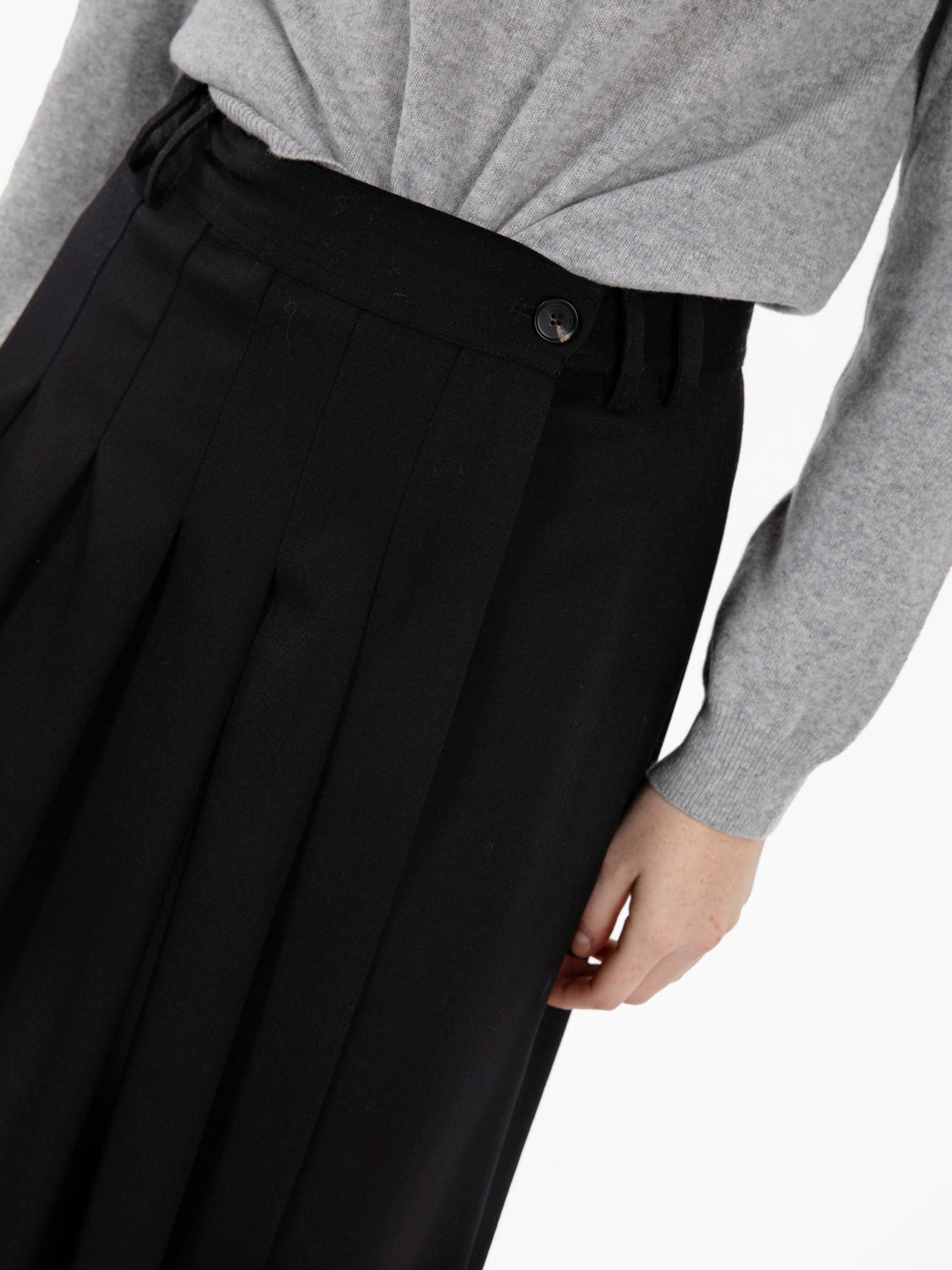 Cressida black midi skirt