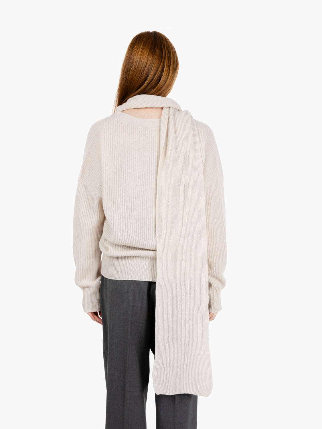 Maglia Lasonne con sciarpa pomice