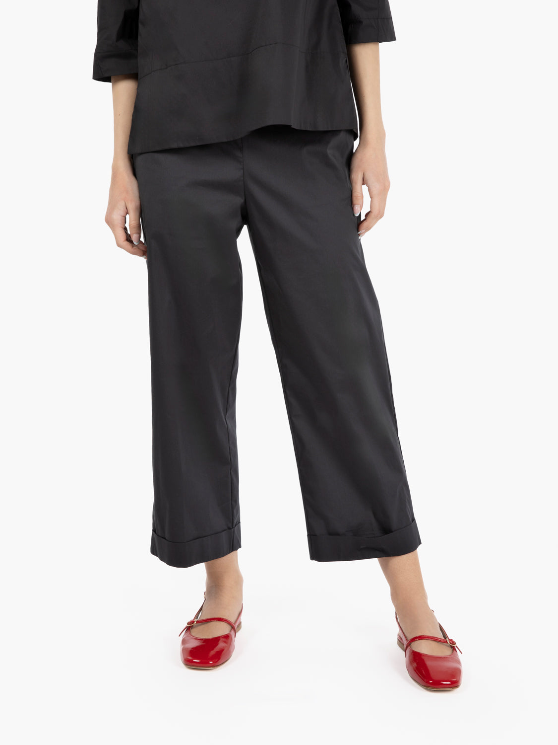 Claude black striaght fit trousers