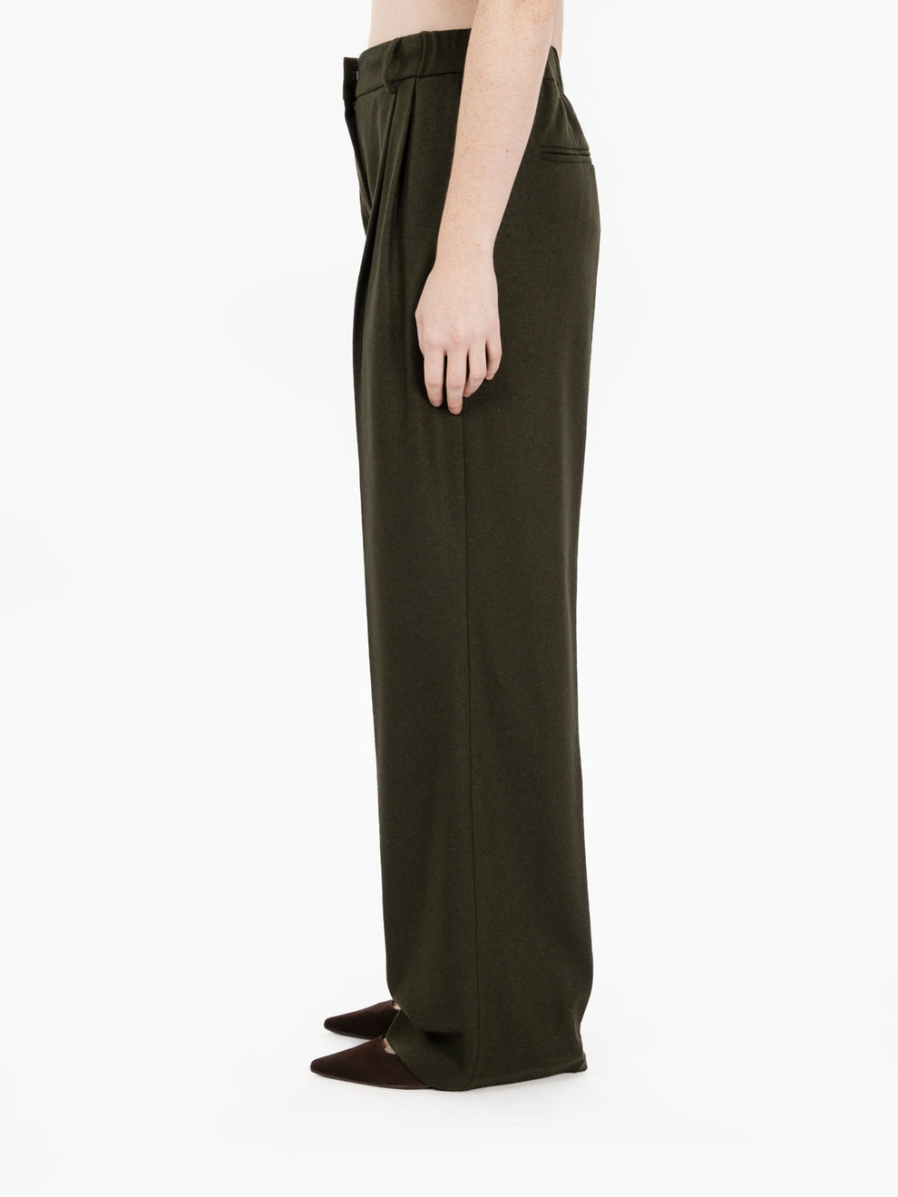 Pantaloni con pinces Alexander verde