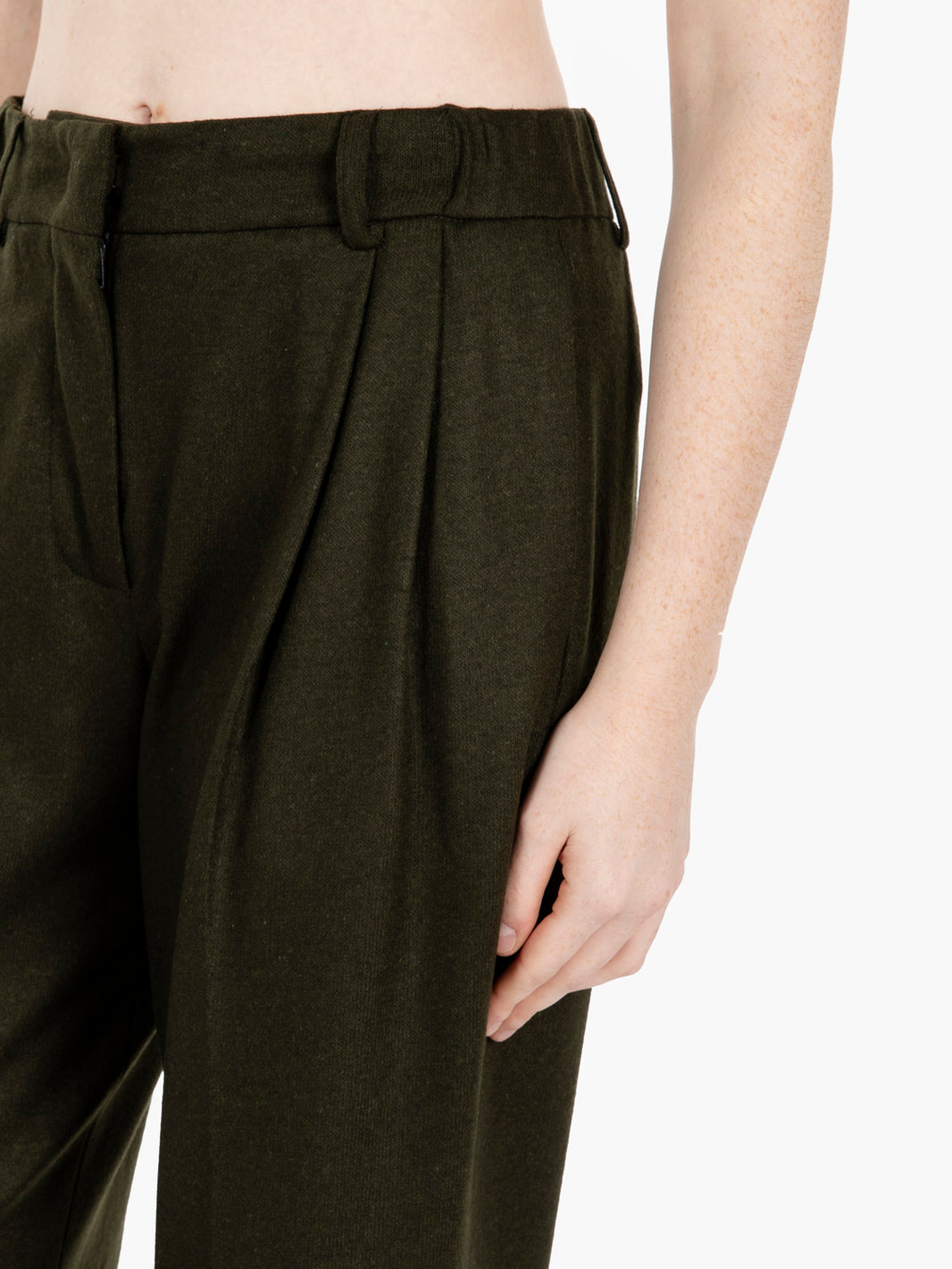 Green Alexander pleated trousers