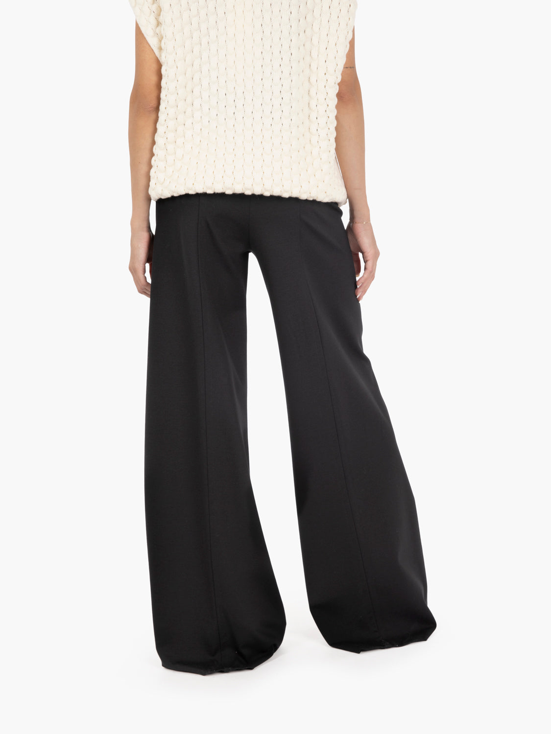 Pantaloni palazzo Eric nero