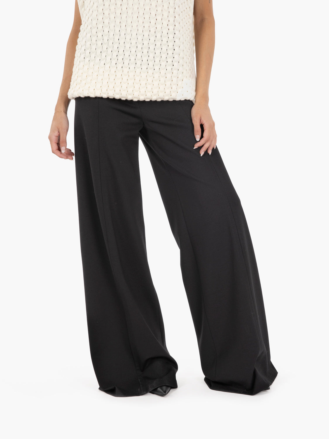 Pantaloni palazzo Eric nero