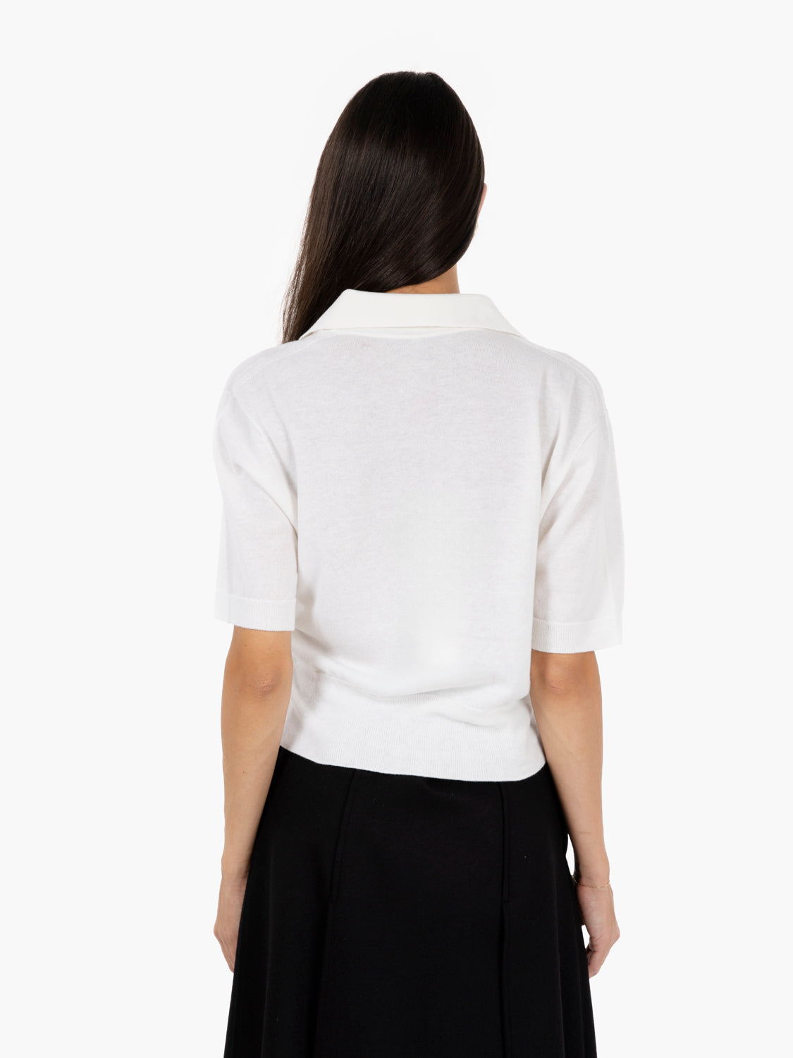 Sally pumice knitted polo shirt