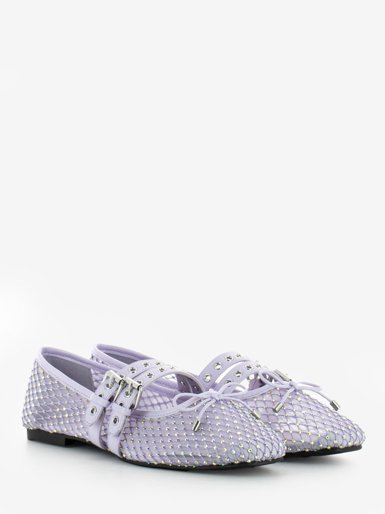 LOAFER - Ballerina Misty con strass lilla