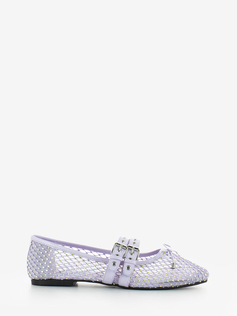 LOAFER - Ballerina Misty con strass lilla