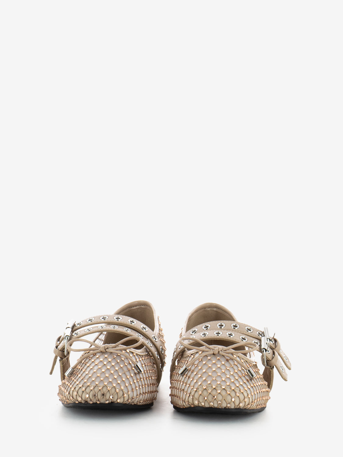 Ballerine Misty con strass nude