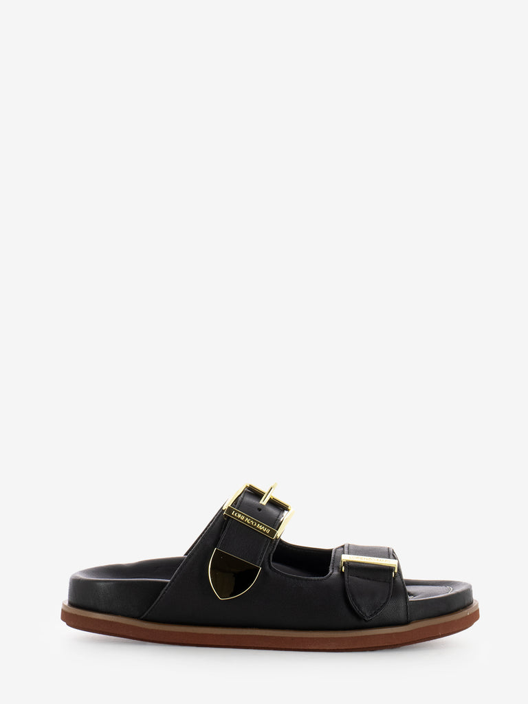 LORENZO MARI - Ciabatta in pelle nera