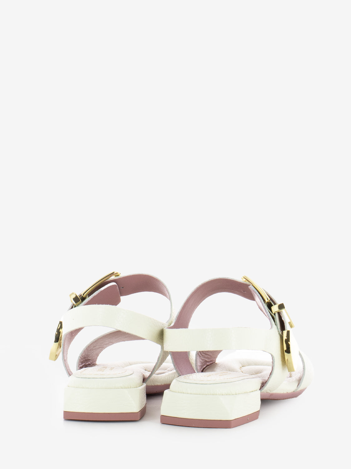 Sandali Fiordaliso 07 in pelle bottalata bianca
