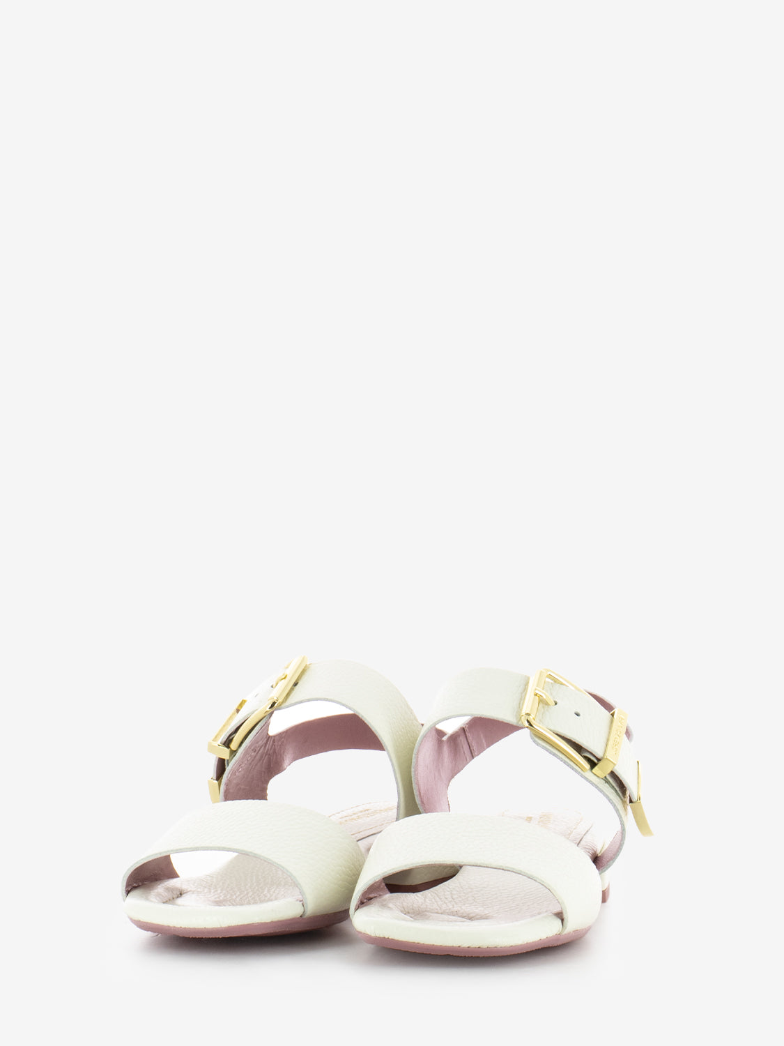 Sandali Fiordaliso 07 in pelle bottalata bianca