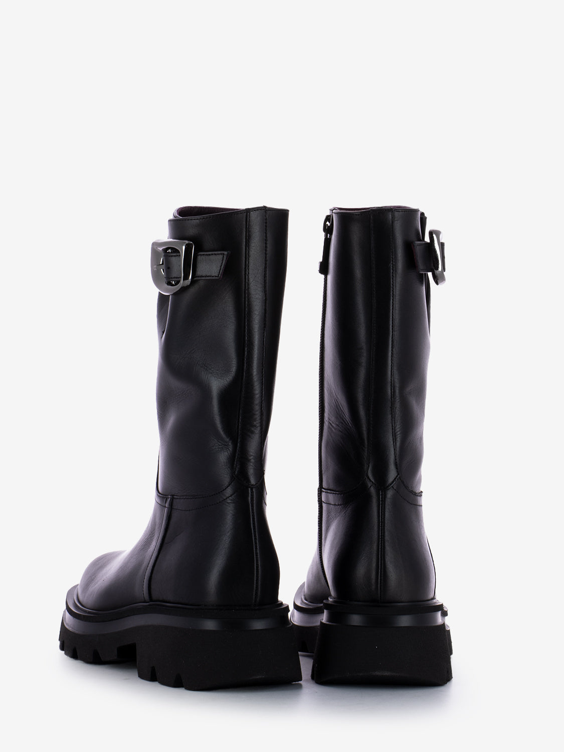 Stivali Carlotta fibbia design nero