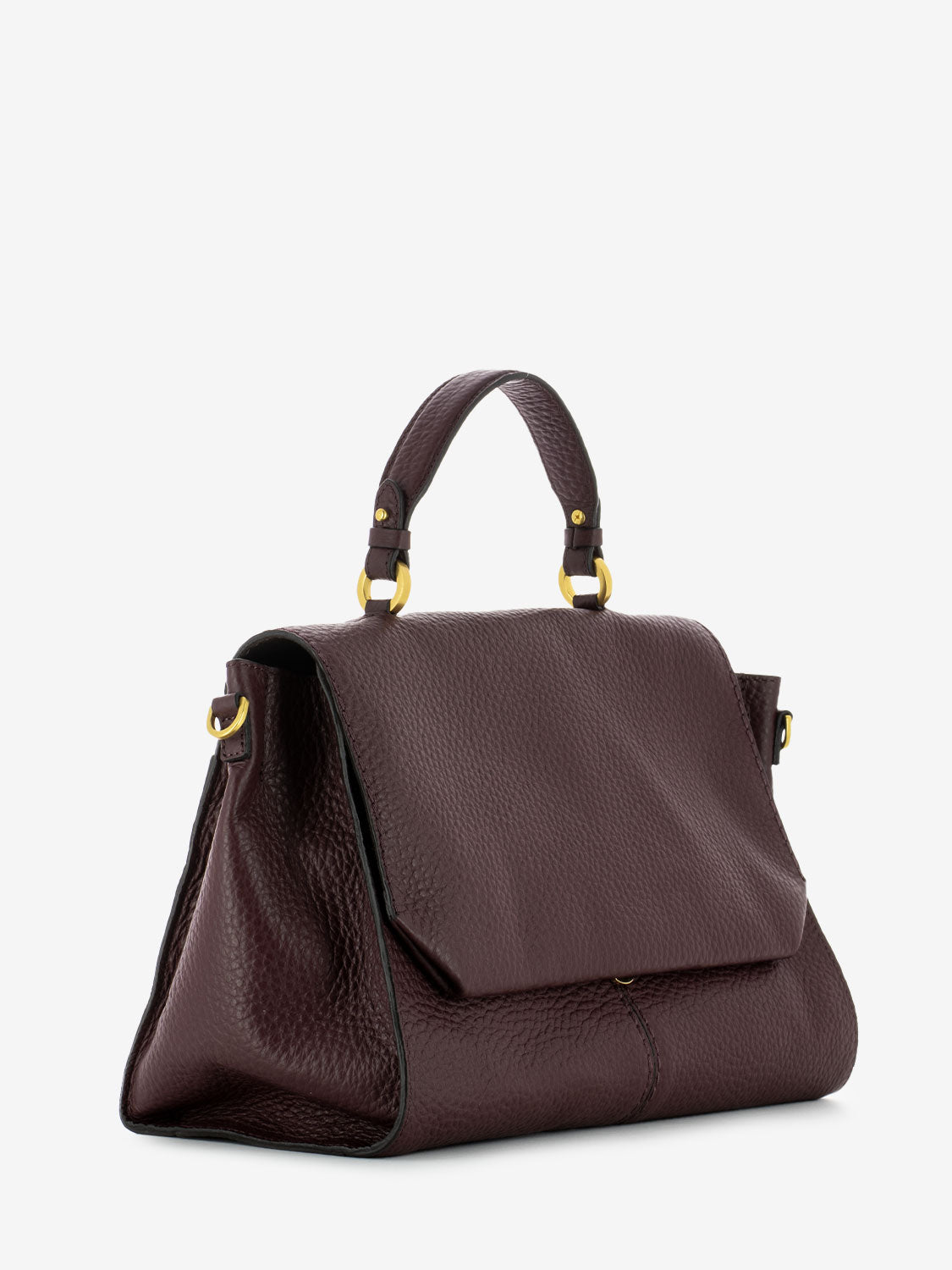 Borsa a mano Muriel in pelle burgundy