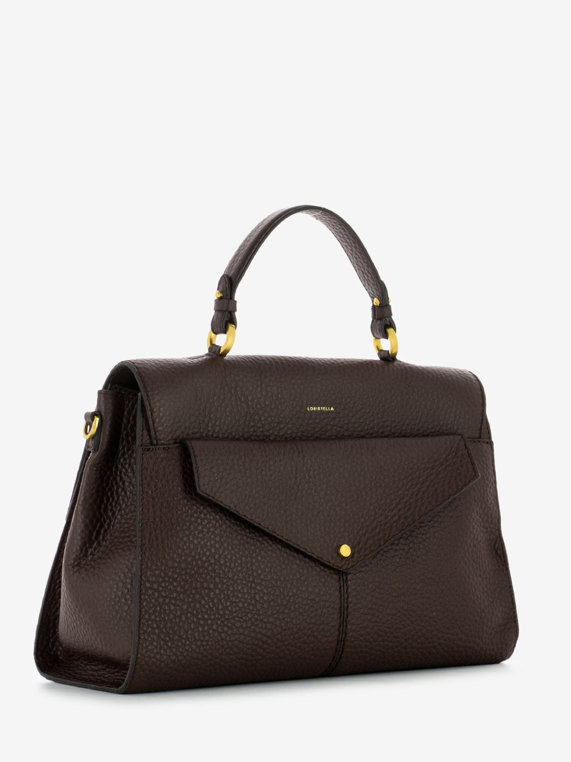 Borsa a mano Muriel in pelle cioccolato