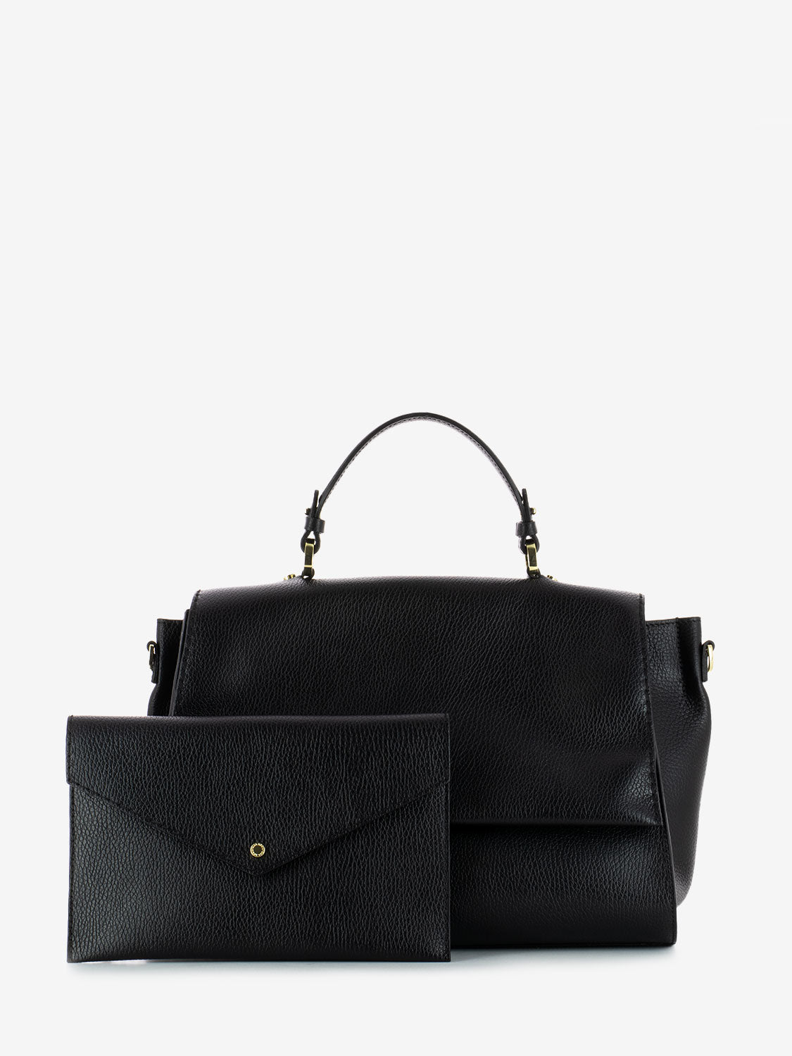 Borsa a mano Muriel in pelle nero