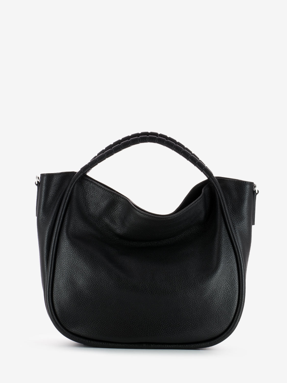 Ginevra Medium Leather Bag Black