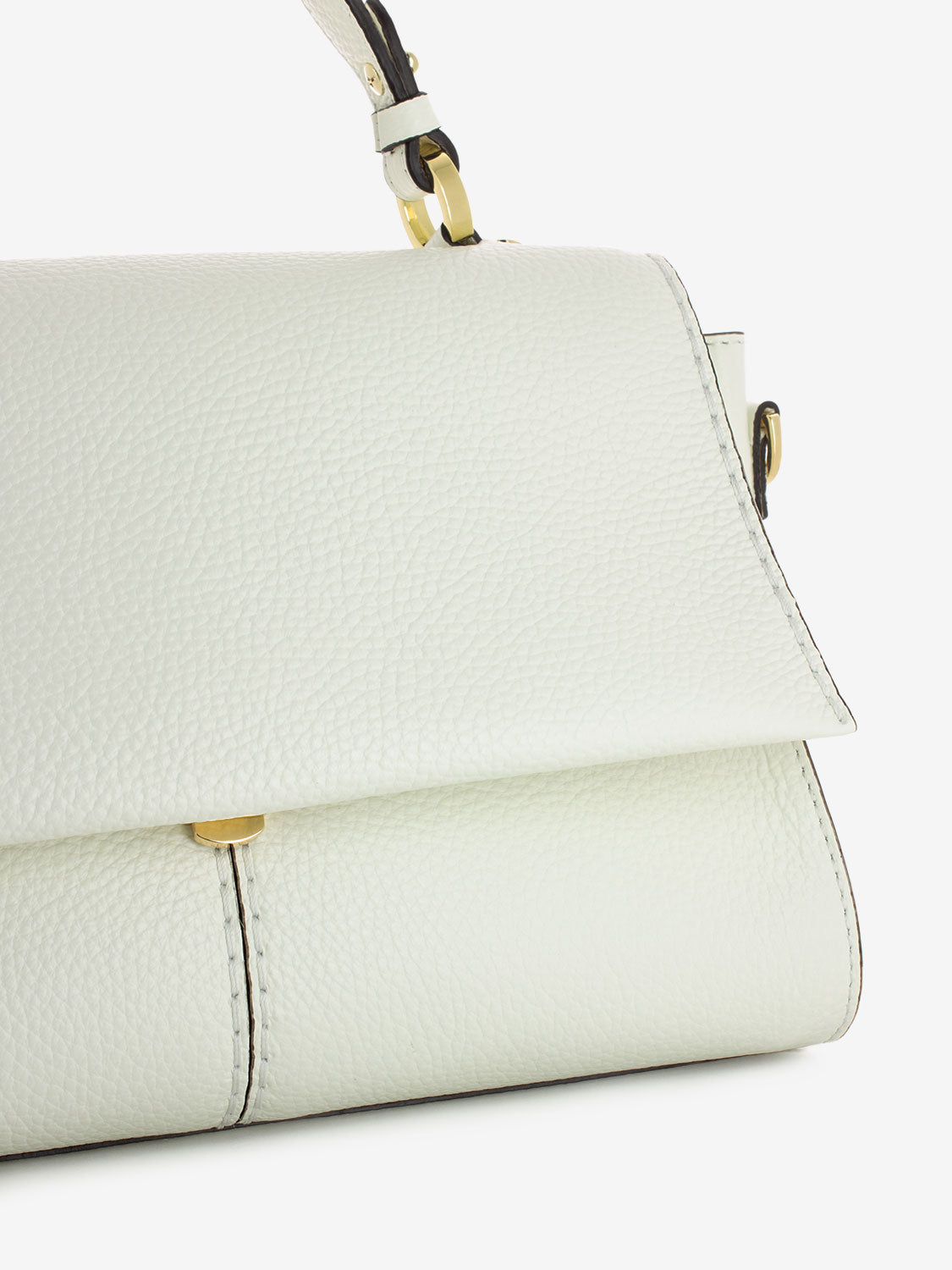 Muriel small white leather bag