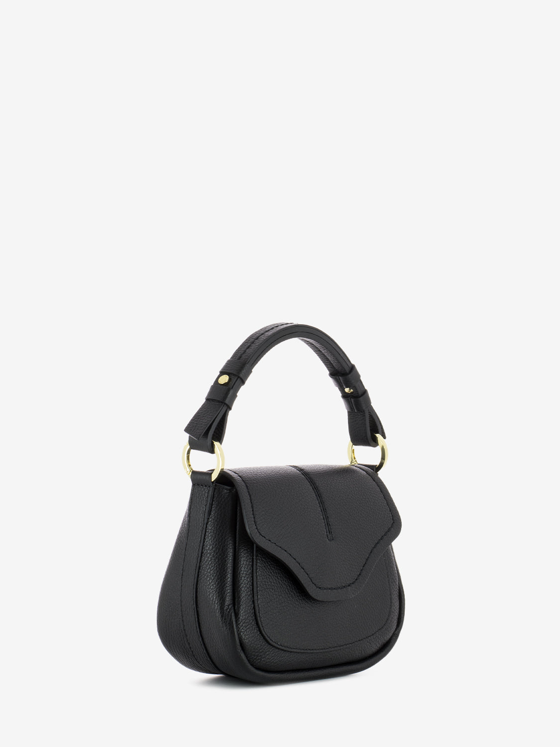 Cecilia small leather bag black