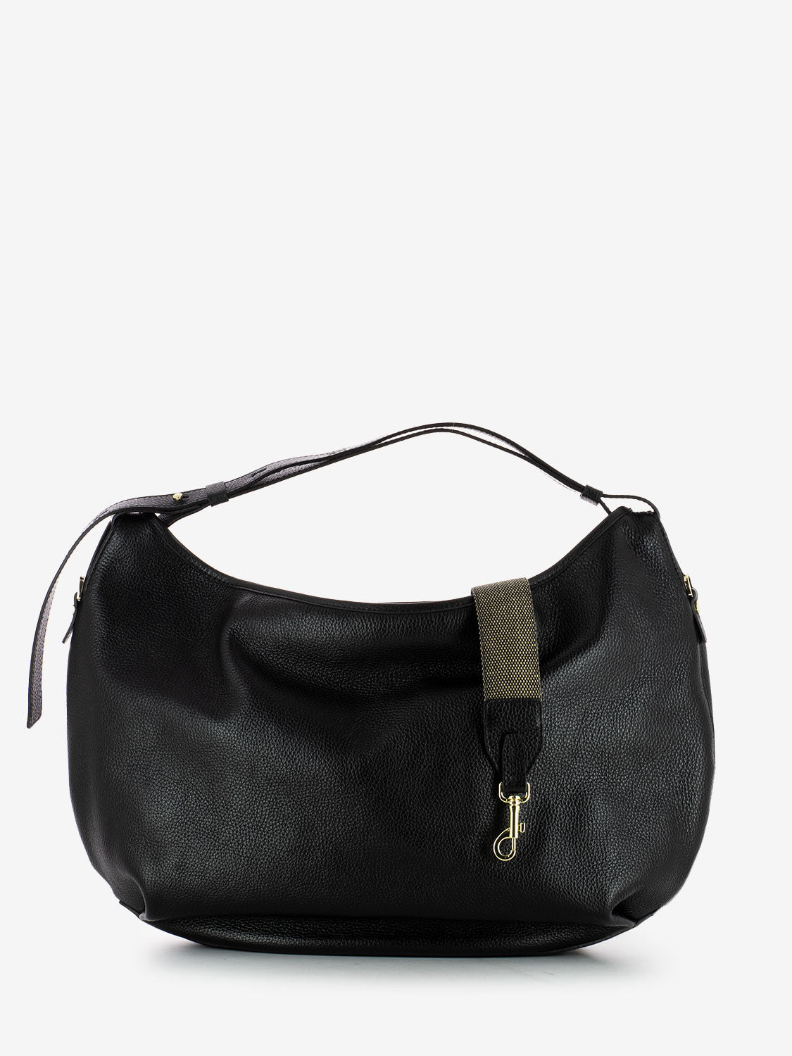 Ingrid bag in black hammered leather