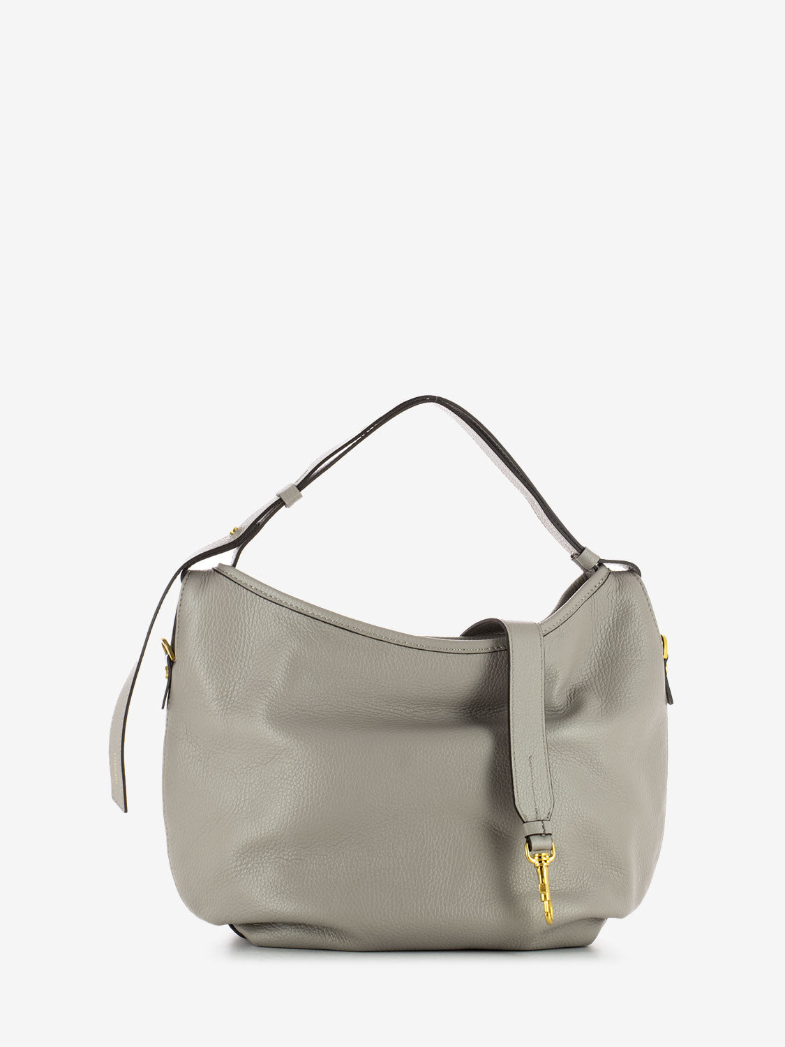 Ingrid small bag in grey hammered leather